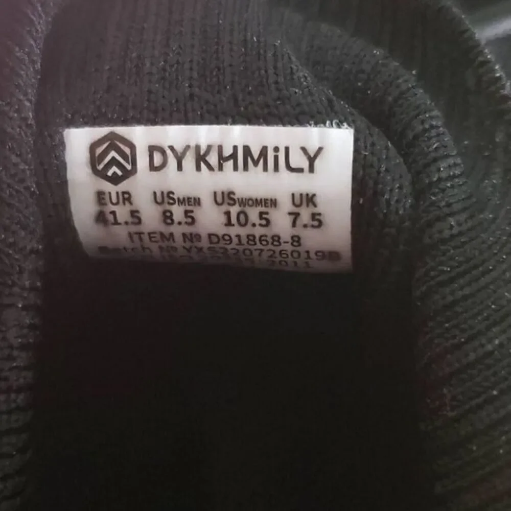 Dykhmily Unisex Black Steel‎ Toe Sneakers Safety Shoes Size 8.5 Men 10.5 Women